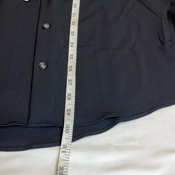 JF J Ferrar black button down stretch dress shirt size large - Picture 5 of 10